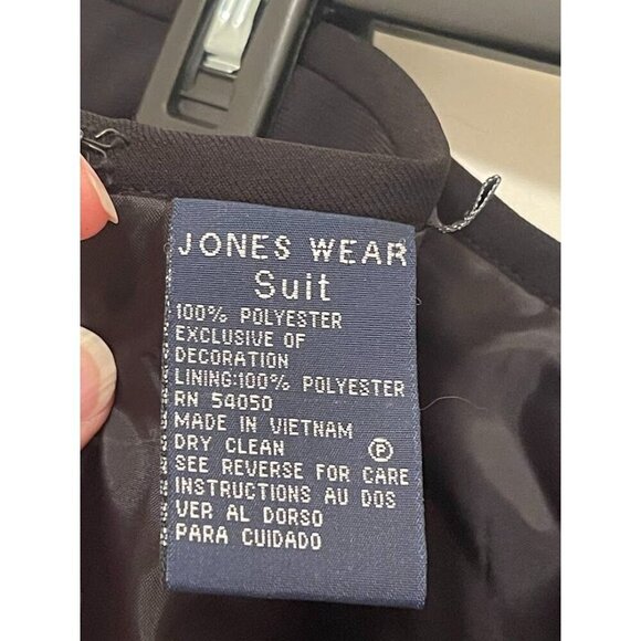 Jones Wear Black Pencil Skirt Suit Size 10 100% Polyester Professional Attire - Picture 2 of 10